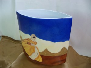 TOUAREG sur Vase en porcelaine. 200 x 200