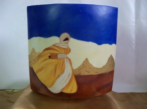 TOUAREG sur Vase en porcelaine. 200 x 200