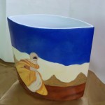 TOUAREG sur Vase en porcelaine. 200 x 200