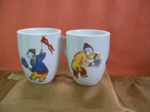 Chinoiseries sur un duo de Mazagran 110 x 90